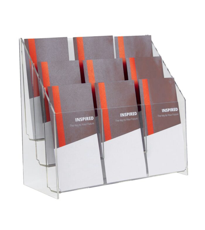 Brochure Display, 9 Pocket, 3 Tier